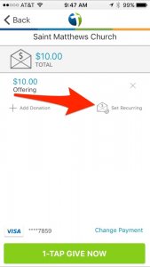 Setting Recurring Donations