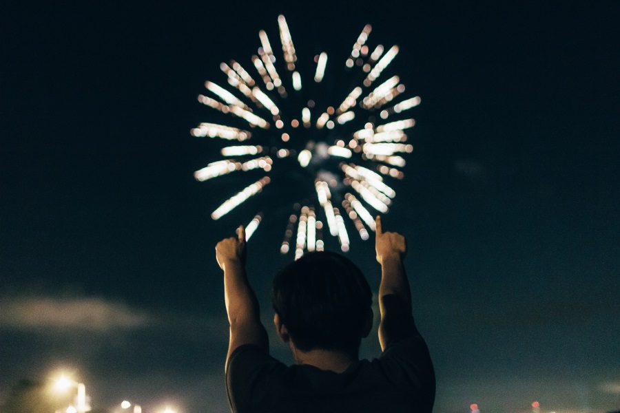 Mobile Giving Watching Fireworks