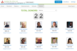 givelify donation app dashboard donors