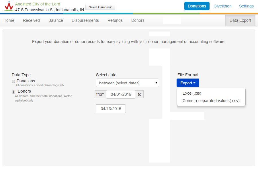 Export Detailed Reports