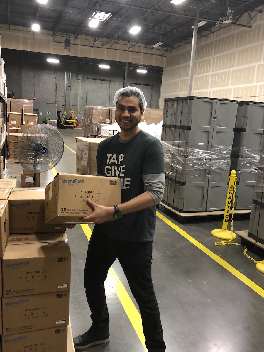 Neeraj Volunteers for Feed My Starving Children