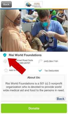 nonprofit fundraising app givelify screenshot