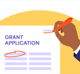 application for church grants with red markup