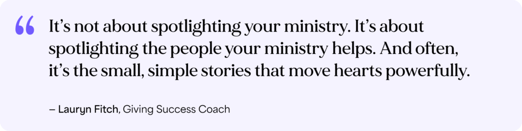 a quote from the live Q&A on church giving from a Givelify Giving Success Coach